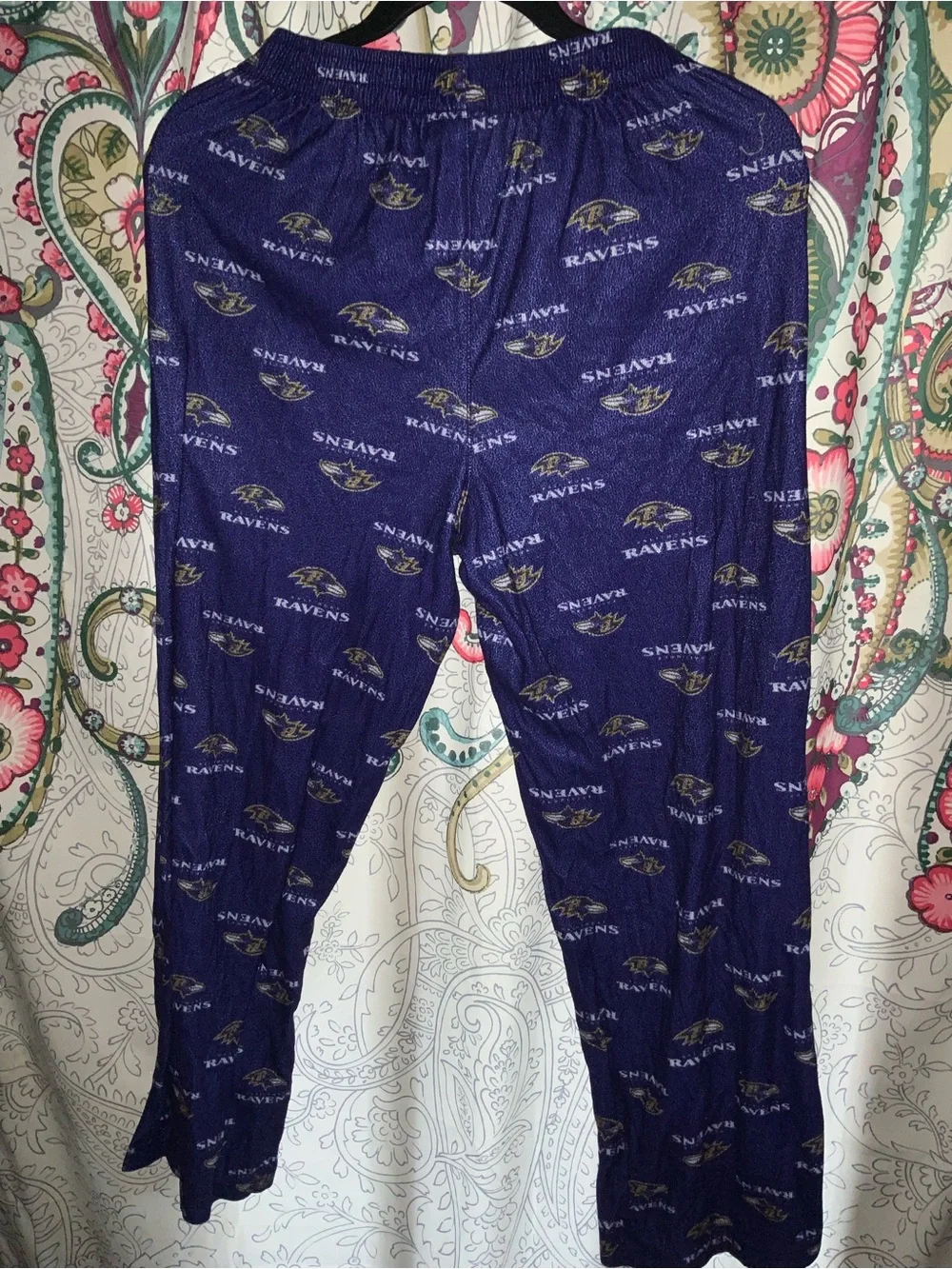 NFL Team Apparel Baltimore Ravens Youth Pajama Pant  Logo Print Large 14/16